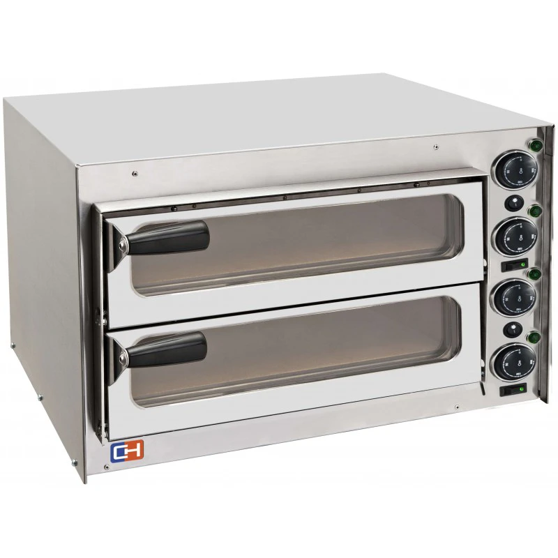 mobiliario-contract-horno electrico de pizza compacto 2 pizza diametro 35 cm aveiro fp35pv con puerta de cristal
